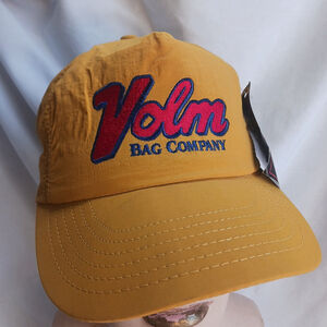 Men's VOLM Bag Company Yellow Snapback Hat NWT